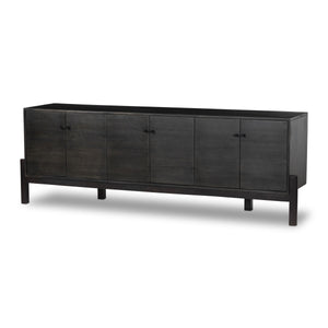 Reza Media Console - Worn Black Parawood