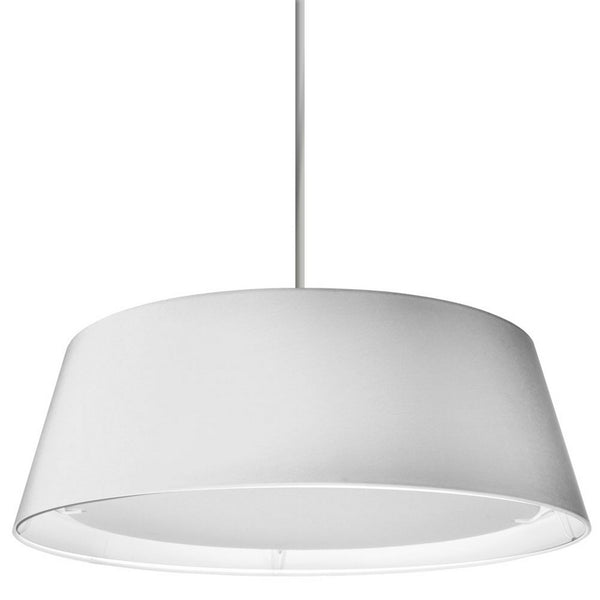 22W LED Tappered Drum Shd, White