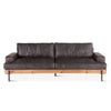Portofino Distressed Antique Ebony Leather Sofa