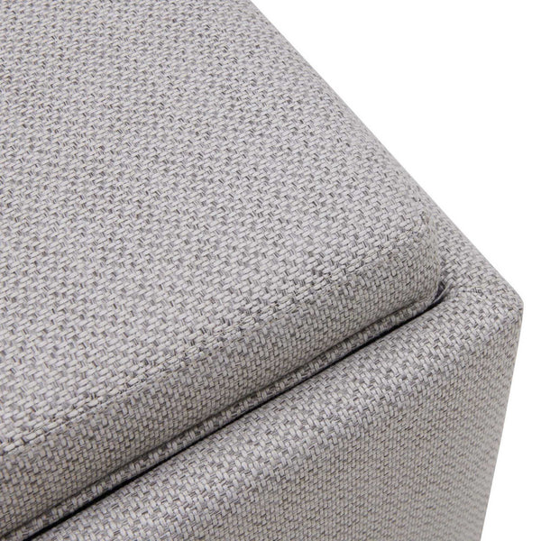 Cameron Square Fabric Storage Ottoman w/ tray In Cardiff Gray