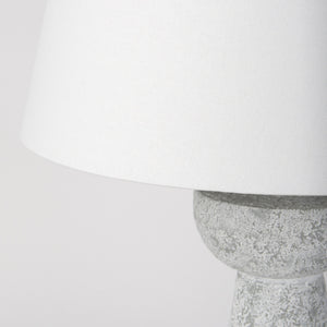 Julia 16.0L x 16.0W x 27.0H Gray Antique Painted Cement Table Lamp