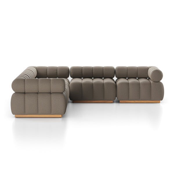 Roma Outdoor 5Pc Sectional In Alessi Fawn