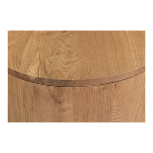 Theo Media Bench in Natural Oak