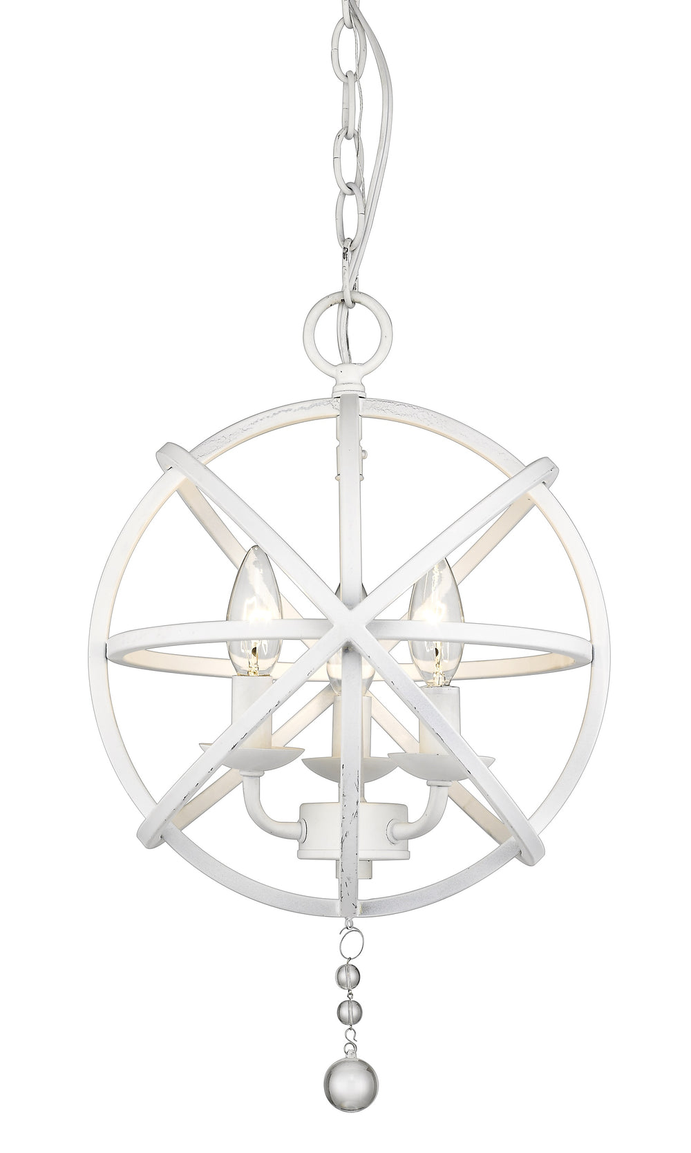 Tull 3 Light Chandelier in Matte White Finish