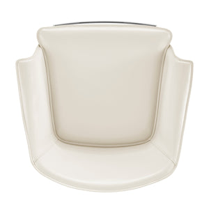 Callie Recycled Leather Counter Stool, Vanilla