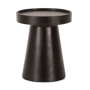 Jaipur 16" Black Round Accent Table