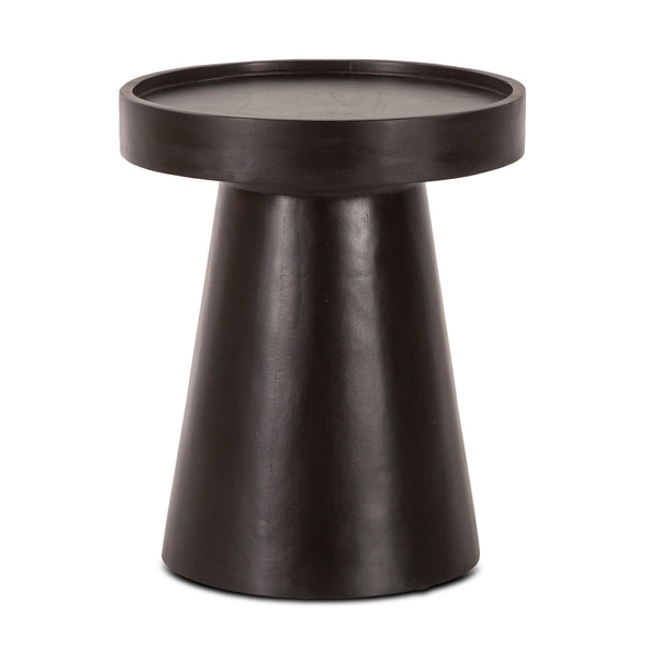 Jaipur 16" Black Round Accent Table