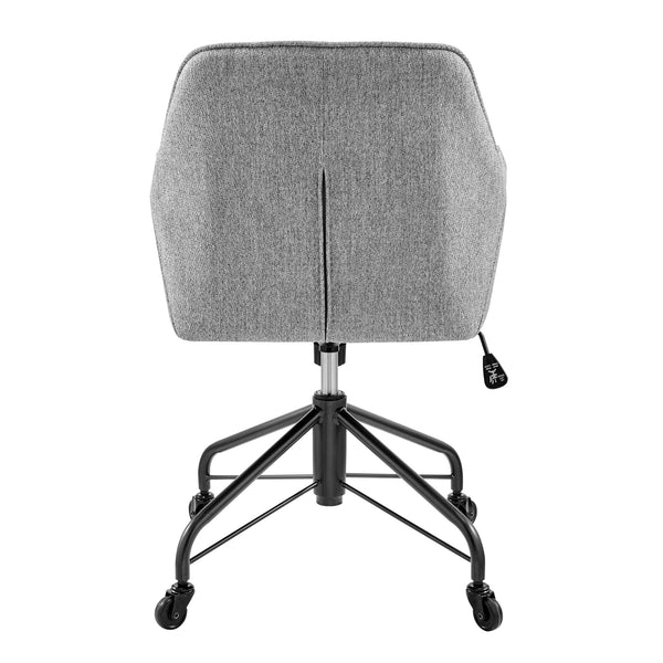 Thompson Fabric Swivel Office Arm Chair In Strata Gray