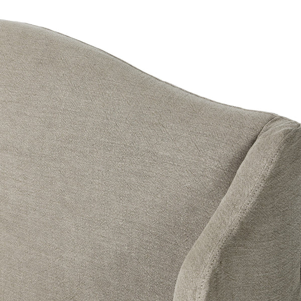 Meryl Slipcover King Bed - Broadway Stone