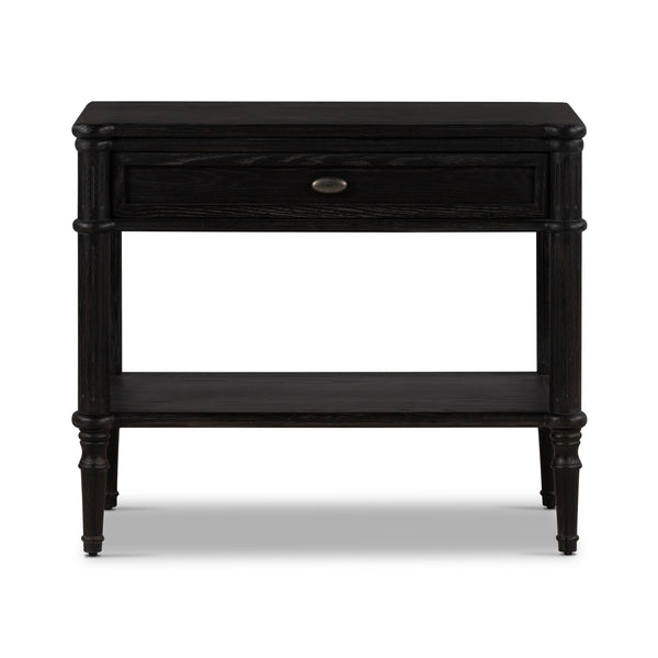 Toulouse Nightstand In Distressed Black
