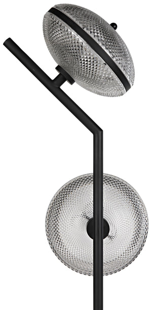 Gibson Floor Lamp, Black Steel