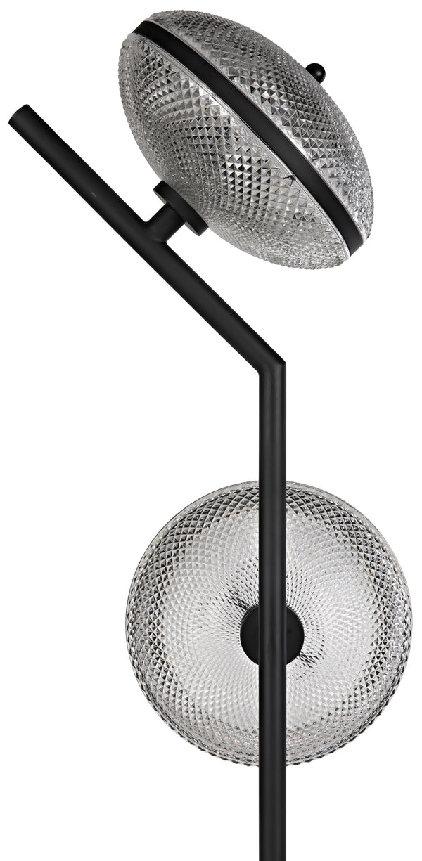Gibson Floor Lamp, Black Steel