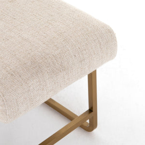 Sled Bench in Thames Cream