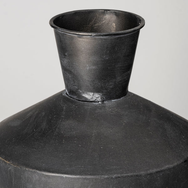 Asher Set of Two Black Metal Urns