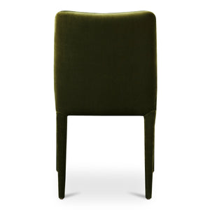 Moe's Calla Dining Chair Green Velvet, Set of 2