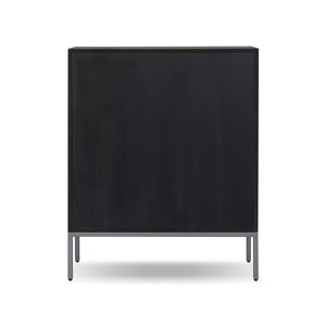 Cressida Bar Cabinet - Black Linen