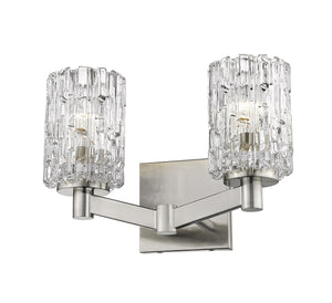 Aubrey 2 Light Vanity in Brushed Nickel Finish