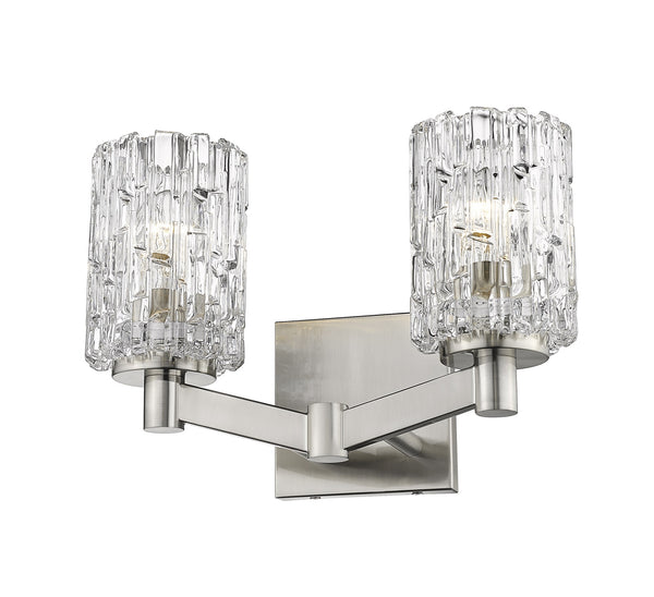 Aubrey 2 Light Vanity in Brushed Nickel Finish