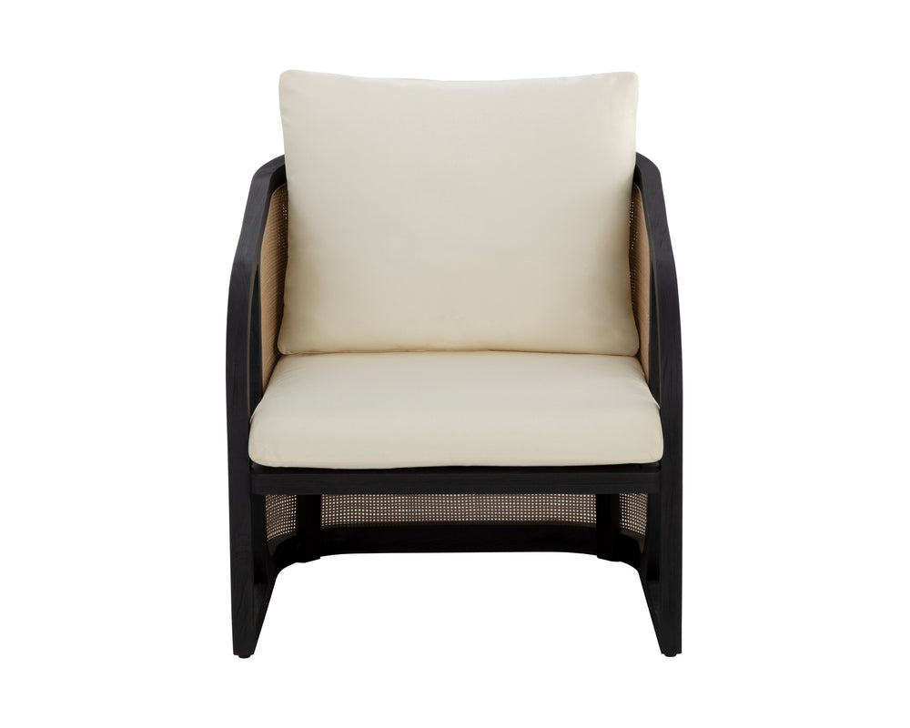 PALERMO LOUNGE CHAIR - CHARCOAL - STINSON CREAM
