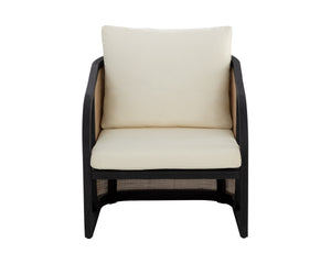 PALERMO LOUNGE CHAIR - CHARCOAL - STINSON CREAM