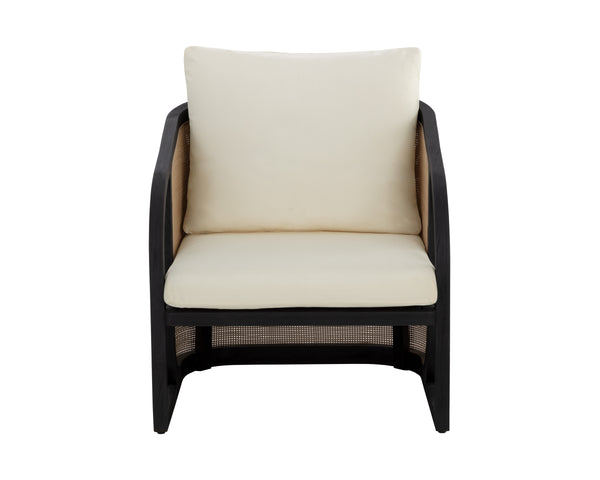 PALERMO LOUNGE CHAIR - CHARCOAL - STINSON CREAM