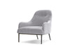 Swoon Lounge Chair in grey fabric with black legs