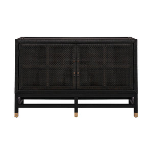 Amara Charcoal Woven Rattan Buffet