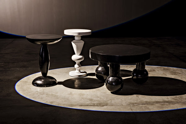 Adonis Side Table, Hand Rubbed Black