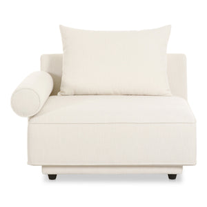 Moe's Rosello Left Arm Facing Chair in White