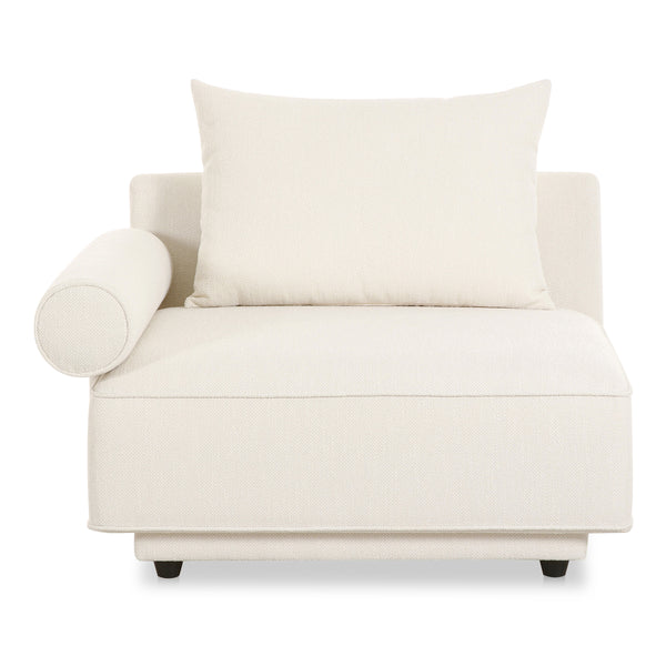 Moe's Rosello Left Arm Facing Chair in White