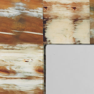 Medium Rectangular Wall Rectangle Mirror in Natural Faux Horn