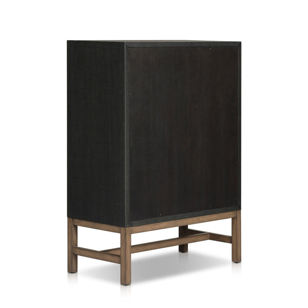 Fiona Tall Dresser - Black Raffia