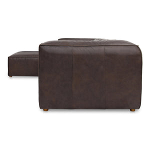 Form Lounge Modular Sectional in Espresso Brown Leather