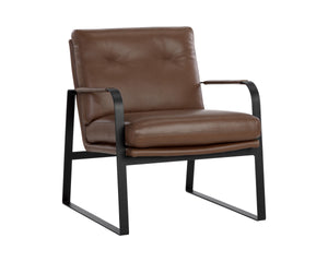 STERLING LOUNGE CHAIR - MISSOURI MAHOGANY LEATHER