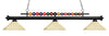 Shark 3 Light Billiard Light in Matte Black Finish