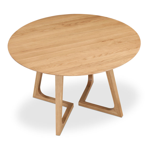 Moe's Godenza Round Dining Table in Natural Oak