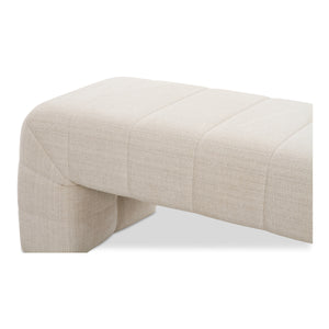 Moe's Verity Bench in Oatmeal Upholstery