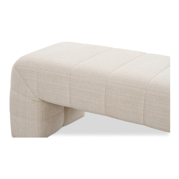 Moe's Verity Bench in Oatmeal Upholstery
