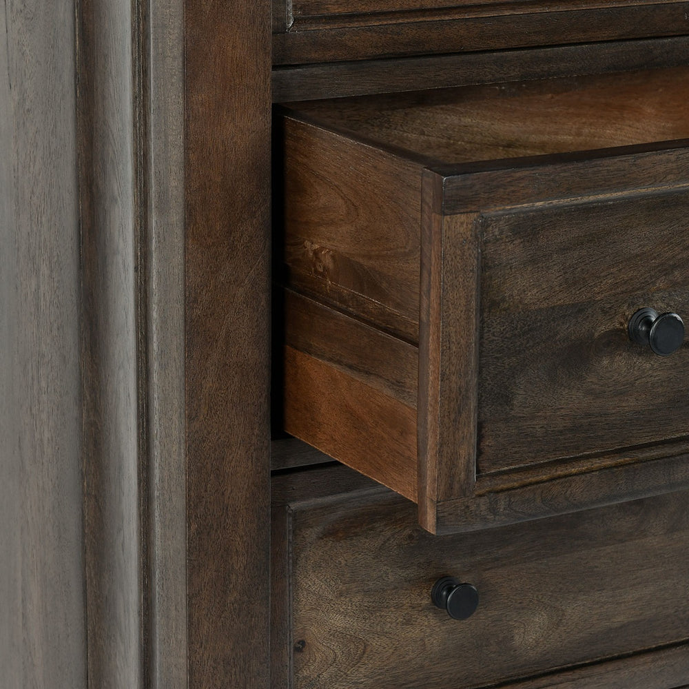 Adelaide Solid Wood 6-Drawer Chest in Cocoa Brown