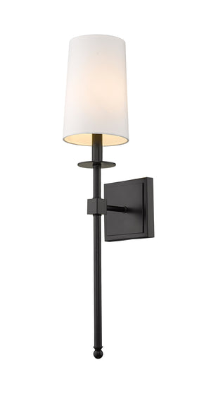 Camila 1 Light Wall Sconce in Matte Black Finish