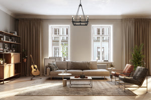 Barclay 8 Light Chandelier in Matte Black Finish