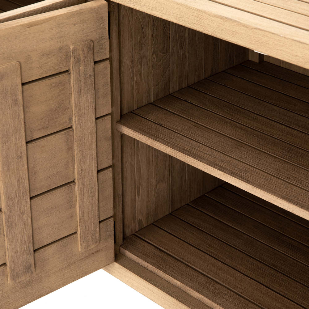 Lula Outdoor Sideboard In Washed Brown