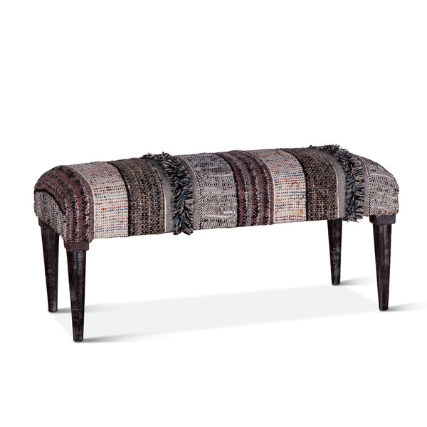 Marrakech Bench 42" Fluffy Black
