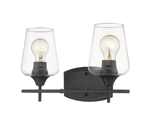 Joliet 2 Light Vanity in Matte Black Finish