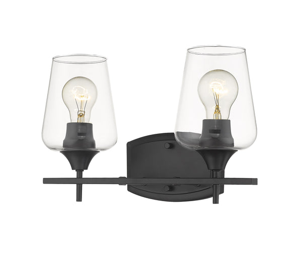 Joliet 2 Light Vanity in Matte Black Finish