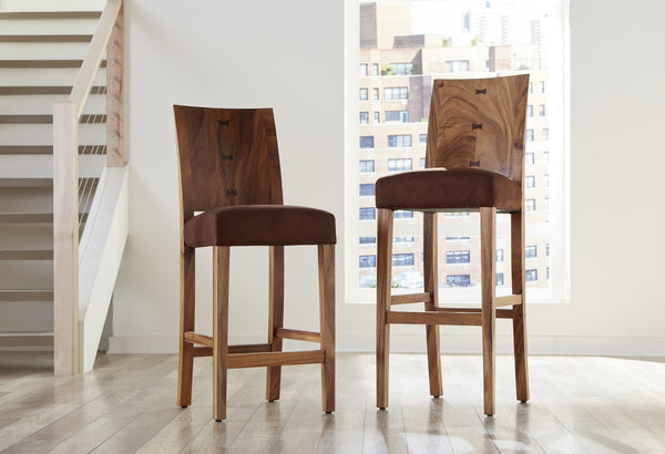 Origins Bar Stool, Chamcha Wood, Natural