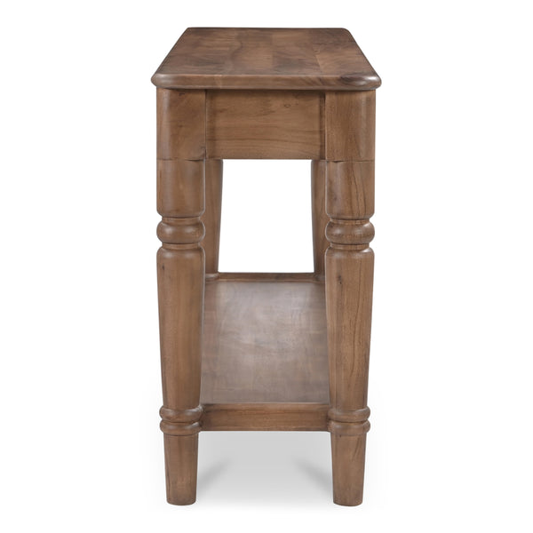 Moe's Russet Console Table with Drawers and Shelf