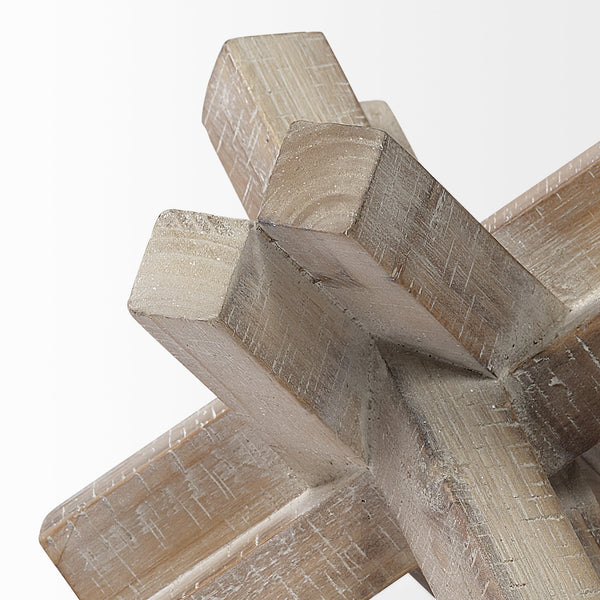 Vega I (Small) 6L x 6W Natural Wood Jack Object
