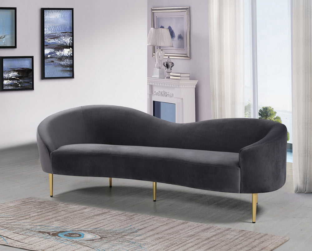 Bradford Sofa In Grey Velvet
