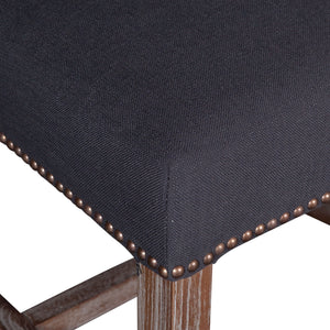 Darcy Dining Chair Dark Grey Linen Driftwood Finish